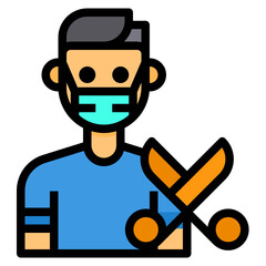 Hairstylist line icon