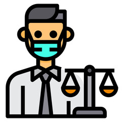 Lawyer line icon