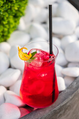 summer lemonade with fresh berries