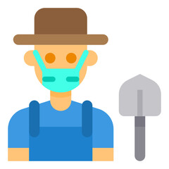 Farmer flat icon