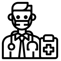 Doctor line icon