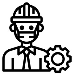 Engineer line icon