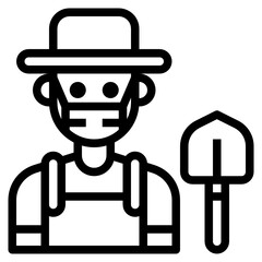 Farmer line icon