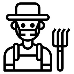 Farmer line icon