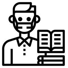Libraian line icon