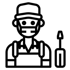 Mechanic line icon