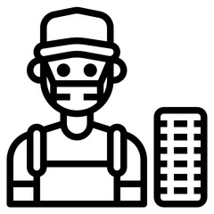 Mechanic line icon