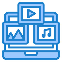 music blue style icon