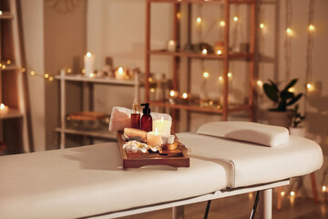 Interior of modern spa salon