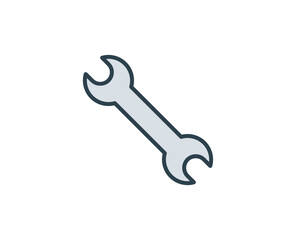 Wrench flat icon. Single high quality outline symbol for web design or mobile app.  House thin line signs for design logo, visit card, etc. Outline pictogram EPS10