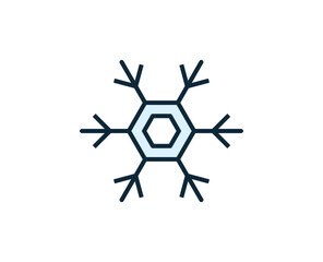 Snowflake premium line icon. Simple high quality pictogram. Modern outline style icons. Stroke vector illustration on a white background. 