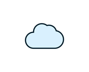 Cloud premium line icon. Simple high quality pictogram. Modern outline style icons. Stroke vector illustration on a white background. 