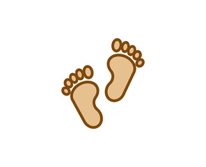 Foot line icon. High quality outline symbol for web design or mobile app. Thin line sign for design logo. Color outline pictogram on white background
