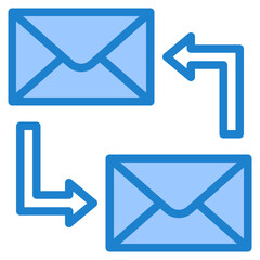 mail blue style icon