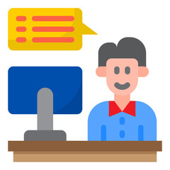 chat flat style icon