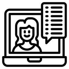 message outline style icon