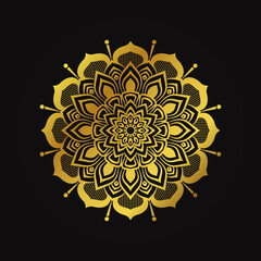 Luxury Decorative Arabic Style Golden Mandala Design