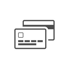 Two sides of credit card, finance, money and banking line style vector icon. Single isolated sign.