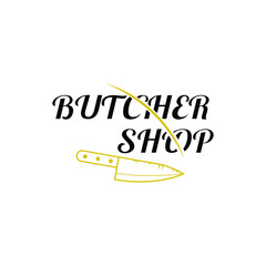 Abstract Butchery  Logo Meat Food Background Vector Design Style Lettering Badges Design Template For Butcher Shop