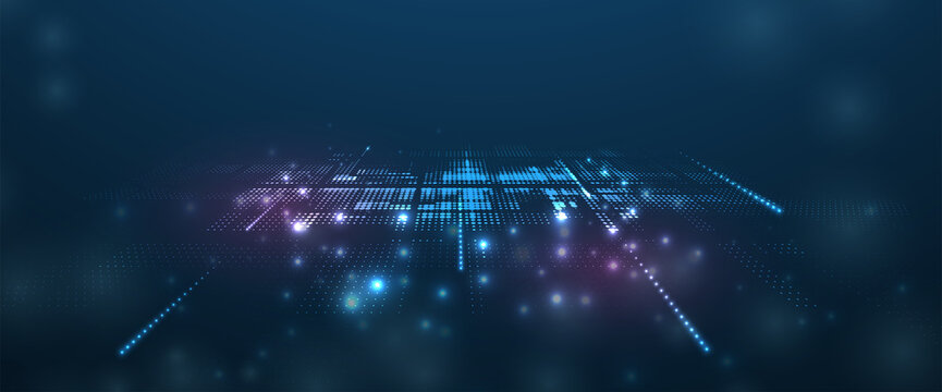 Technology data background, idea of global business solution