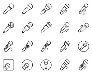 Microphone line icon
