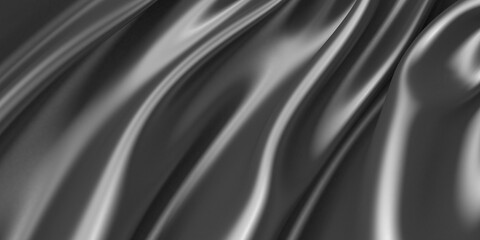 Fototapeta premium Abstract background luxury cloth. Smooth elegant black silk or satin