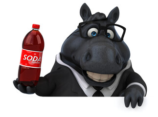 Fun horse - 3D Illustration