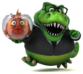Fun trex - 3D Illustration © Julien Tromeur