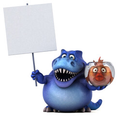 Fun trex - 3D Illustration © Julien Tromeur