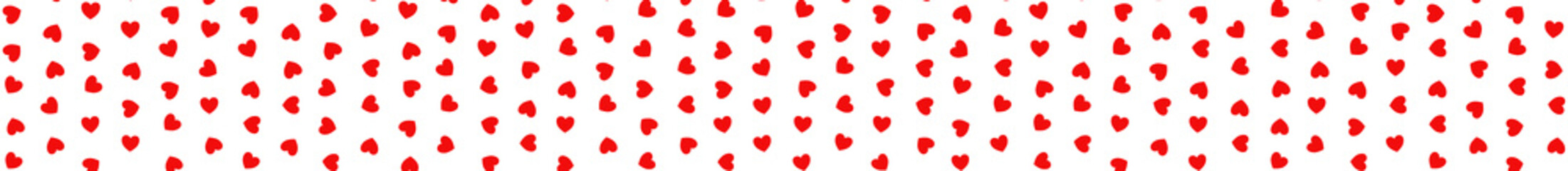 Fototapeta na wymiar red heart pattern background isolated on white background fabric pattern