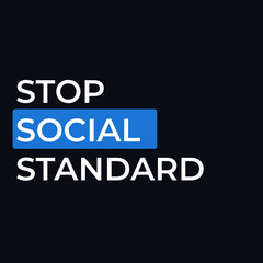 vector illustration stop social standard text 
