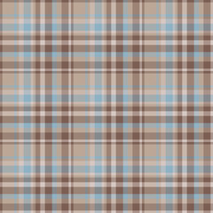 Plaid seamless pattern. Vector background of textile ornament. Flat fabric design.