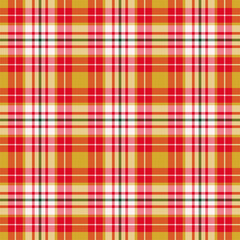 Plaid seamless pattern. Vector background of textile ornament. Flat fabric design.