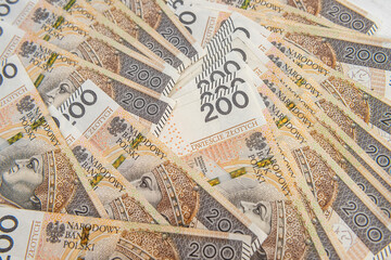 polish zloty banknotes as business background. money concept