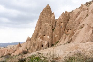 Fototapeta premium Incredible rock formation at cappadocia in turkey. World Heritage, Cappadocia, Goereme, Turkey. 