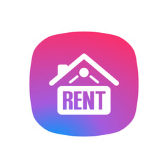 Home Rent Sign - Sticker