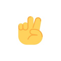 Peace hand gesture flat icon