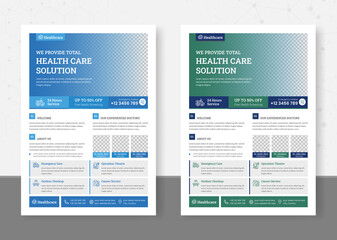 Medical Healthcare Flyer Template. Poster, medical, healthcare, pharmacy presentation. fully editable