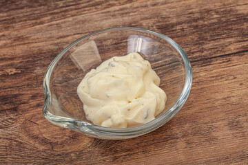 Caesar cream sauce with parmesan and herbs