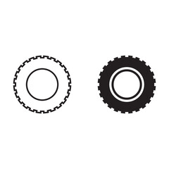 Tire vector icon