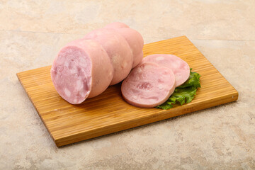 Natural ham with two slices