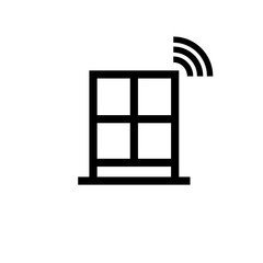 Glass break sensor glyph icon isolated on white background