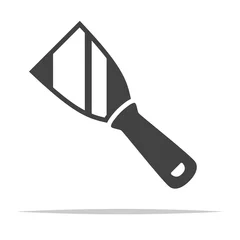 Deurstickers Hand scraper tool icon vector isolated © FARBAI
