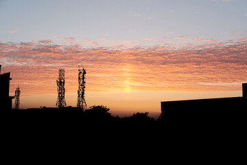 5G Tower at sunset