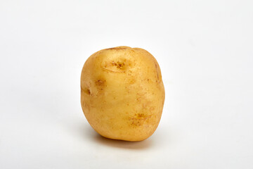 Potatoes on a white background.
