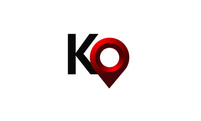 Letter K Place Location Poin Modern Logo