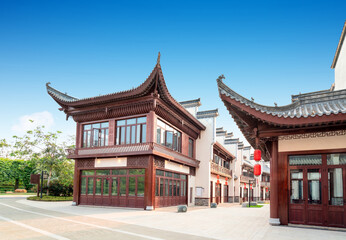 Obraz premium Buildings and hutongs with local characteristics, Hainan Island, China.