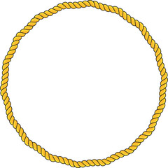 Collection of round outline decorative rope border frames