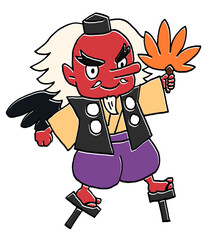 可愛い日本の妖怪イラスト天狗