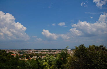 View of the city of Rome from Passeggiata del Gianicolo